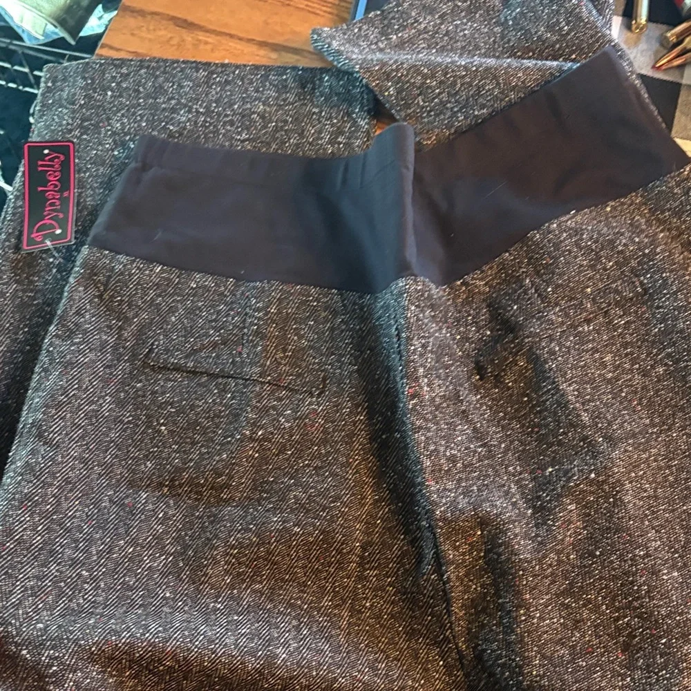 Women's Herringbone Boot Cut Pants - Black and Gray - Picture 5 of 5